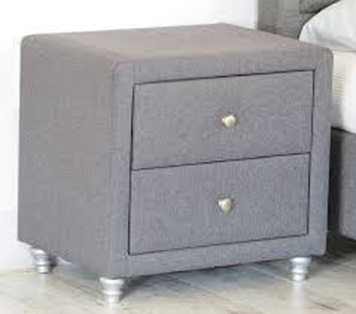 BEDSIDE CABINET FABRIC PADDED