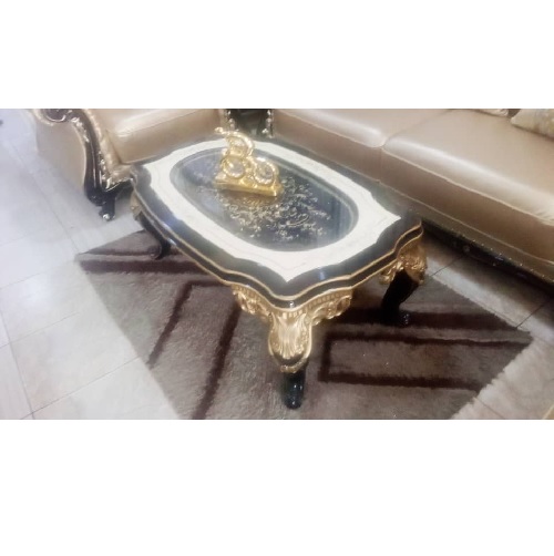 QUALITY DESIGNED CENTER TABLE WITH 2 SIDE STOOLS (AUSFUR)