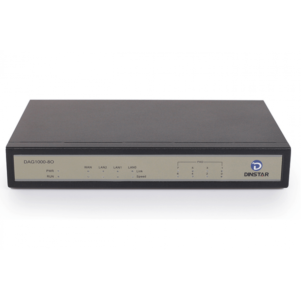 Dinstar DAG1000-8O Analog VoIP Gateway- 8FXO Ports