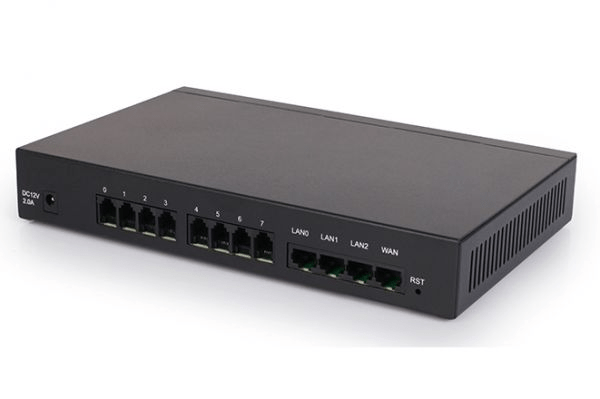Dinstar DAG1000-8O Analog VoIP Gateway- 8FXO Ports