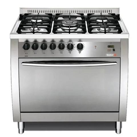 Scanfrost 90X60 5 Gas Burner + 1 WOK Burner Standing Cooker Pearl Black | PNG96G2G