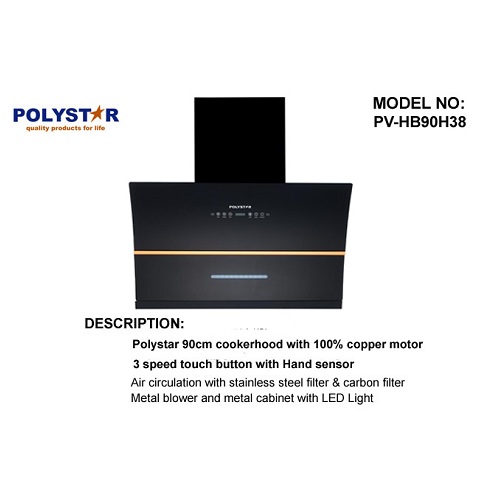 POLYSTAR 90CM RANGE HOOD – PV-HB90H38