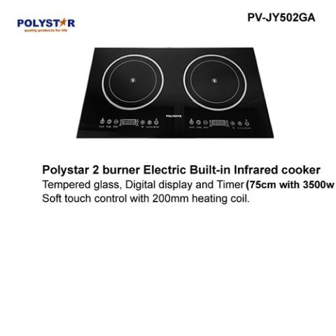 Polystar 2 Burners Built-In Electric Gas Hob | PV-JY502GA