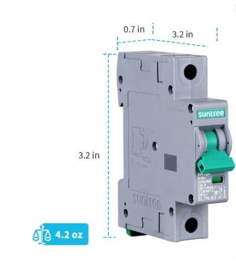 SUNTREE AC Breaker 63 AMPS - 2 POLES SUNBRKAC63AMPS-2P