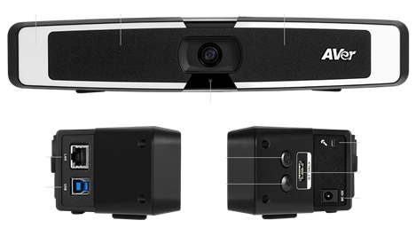 AVer VB130 4K Video Bar with Intelligent Lighting for Huddle Rooms