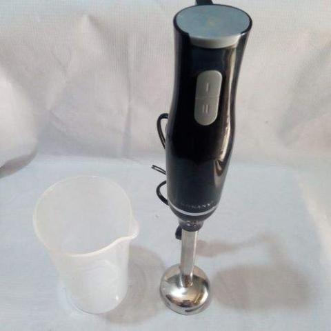 Ergonomic design On/off switch for easy operation Plastic cup Stainless Steel stick and 2 Stainless Steel blade Easy to use and clean Power 400 Watt 220-240v.50/60Hz,400W Sokany Hand blender makes cooking faster, simpler and smoother The stainless steel cross blades allow for quick and fast blending, mixing, and puréeing of your favorite ingredients. Soft grip handle for comfortable use The soft-touch and easy-grip handle features one-touch buttons for high and low-speed control.