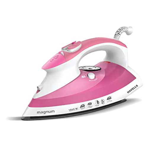 Havells Iron | Havells Steam Pressing Iron Magnum Pink 1840W BS