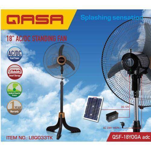 Qasa Yoga 18 Inches AC/DC Solar Compatible Fan- (N)