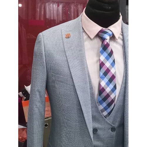LIGHT GREY TURKEY SUIT (COMPLETE) WITH ONE BUTTON | AVAILABLE IN ALL SIZES (DEJOS) (N)