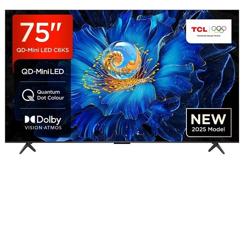 TCL 75 Inch Premium QD-Mini LED 4K HDR Smart TV | 75C6KS
