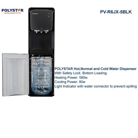 Polystar Bottom Load Water Dispenser | PV-R6JX-5BLK
