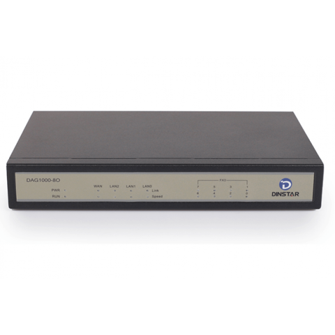 Dinstar DAG1000-8O Analog VoIP Gateway- 8FXO Ports