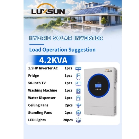 Luxsun 4.2KVA 24V Hybrid Solar Inverter – 100A MPPT