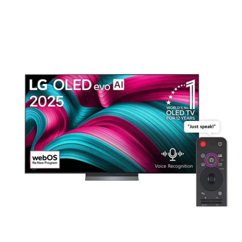LG OLED evo 210cm (83) TV (C5), α9 AI Processor 4K Gen8, VRR 144Hz Refresh Rate, Dolby Vision & Atmos 2025