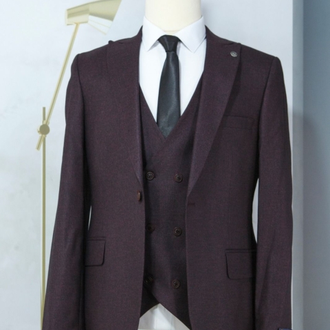 Light Purple3 Piece Turkey Suit With Purple Buttons (SWNL)