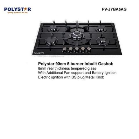 Polystar 90cm 5 Burner Built-in Gas Hob | PV-JYBA5AG